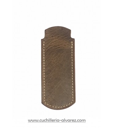 Funda de piel marron artesana JOSE CARBALLIDO doble