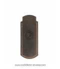 Funda de piel marron artesana JOSE CARBALLIDO doble