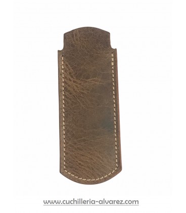 Funda de piel FJC2D MARRON artesana JOSE CARBALLIDO doble