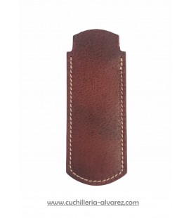 Funda de piel FJC2D ROJA artesana JOSE CARBALLIDO doble