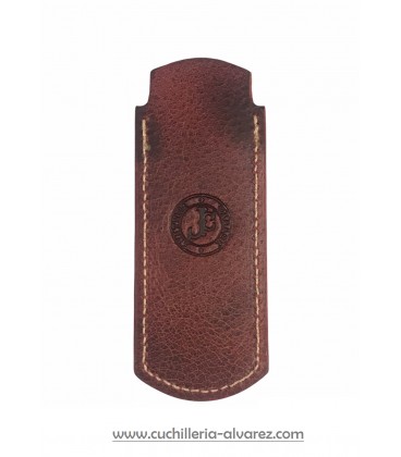 Funda de piel FJC2D ROJA artesana JOSE CARBALLIDO doble