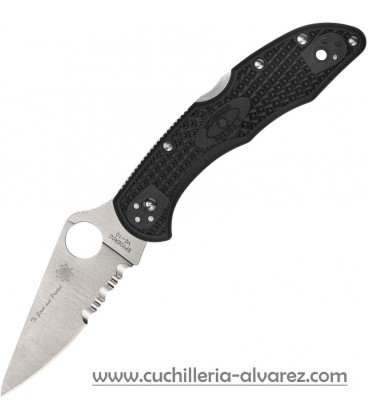 Spyderco Delica 4 Lockback Blue Line C11FPSBKBL