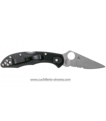 Spyderco Delica 4 Lockback Blue Line C11FPSBKBL
