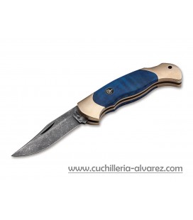 Navaja BOKER Scout Spearpoint Maserbirke Damast 112202DAM