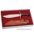 Cuchillo Case Bowie Black Synthetic Handle with Leather Sheath