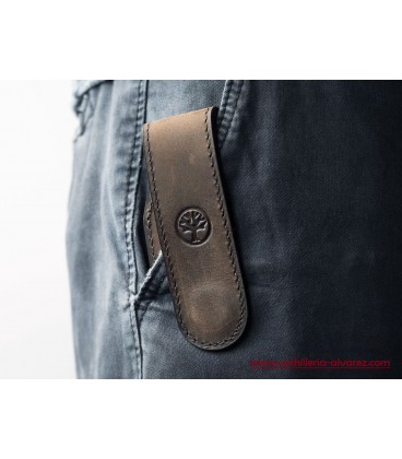 Boker Estuche de cuero marrón con iman 09BO292