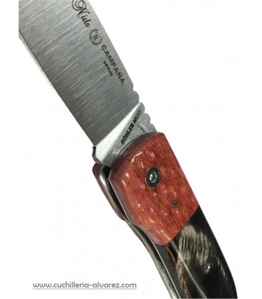 Navaja Nieto CAMPAÑA Nº2  Bufalo y hueso jigged rojo