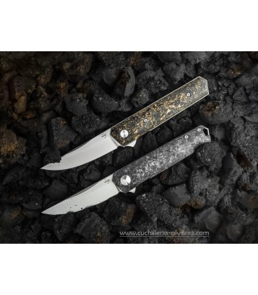 Navaja Boker PLUS Kwaiken Compact Flipper Marble Carbon Cobre 01BO196
