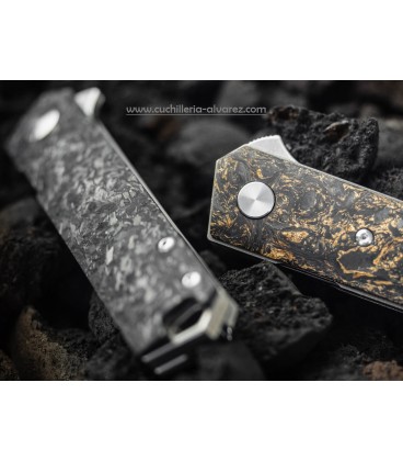 Navaja Boker PLUS Kwaiken Compact Flipper Marble Carbon Cobre 01BO196