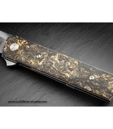 Navaja Boker PLUS Kwaiken Compact Flipper Marble Carbon Cobre 01BO196