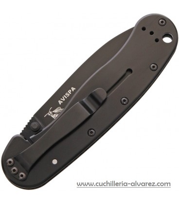 Navaja ESSE AVISPA BLACK Fibra de carbono D2 Framelock BRK1302CFB