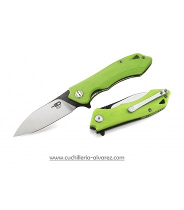 Navaja BESTECH Beluga Linerlock G10 verde neon BTKG11F1