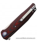 Navaja BESTECH Ascot Linerlock G10 rojo/fibra de carbono BTKG19F