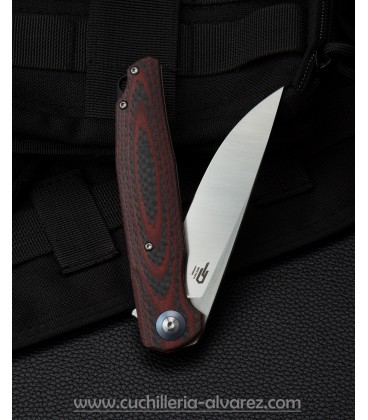 Navaja BESTECH Ascot Linerlock G10 rojo/fibra de carbono BTKG19F