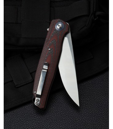 Navaja BESTECH Ascot Linerlock G10 rojo/fibra de carbono BTKG19F