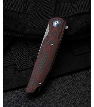 Navaja BESTECH Ascot Linerlock G10 rojo/fibra de carbono BTKG19F