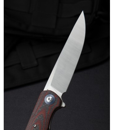 Navaja BESTECH Ascot Linerlock G10 rojo/fibra de carbono BTKG19F
