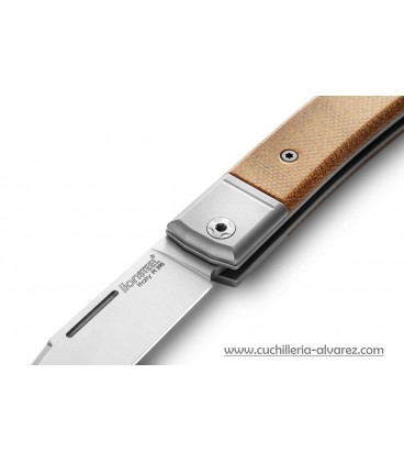 Navaja Lionsteel BESTMAN micarta natural BM1 CVN