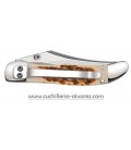 Navaja CASE KICKSTART Amber Bone Peach Seed Jig 03015