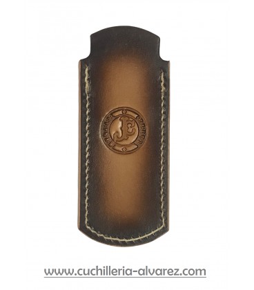 Funda de piel FJC3D MARRON artesana JOSE CARBALLIDO
