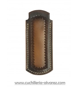 Funda de piel FJC3D MARRON artesana JOSE CARBALLIDO