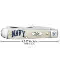 Navaja CASE TRAPPER U.S. Navy Embellished Smooth Natural Bone