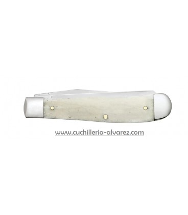 Navaja CASE TRAPPER U.S. Navy Embellished Smooth Natural Bone