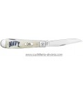 Navaja CASE TRAPPER U.S. Navy Embellished Smooth Natural Bone