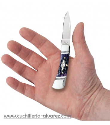 Navaja CASE TRAPPER U.S. Navy Embellished Smooth Natural Bone