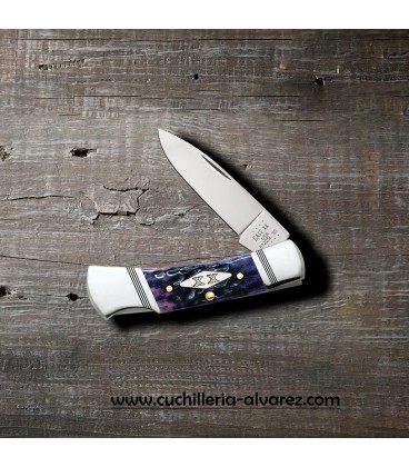 Navaja CASE TRAPPER U.S. Navy Embellished Smooth Natural Bone