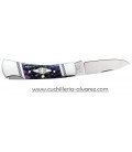 Navaja CASE TRAPPER U.S. Navy Embellished Smooth Natural Bone