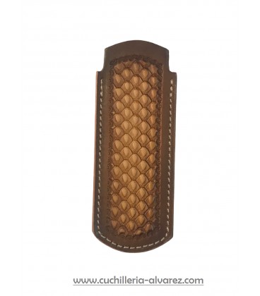 Funda de piel FJC4D MARRON artesana JOSE CARBALLIDO doble