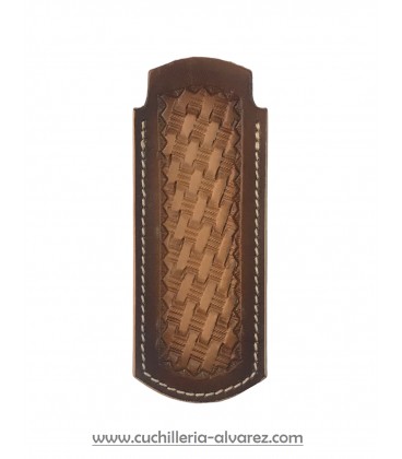 Funda de piel FJC4D MARRON artesana JOSE CARBALLIDO doble