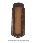 Funda de piel FJC4D MARRON5 artesana JOSE CARBALLIDO doble