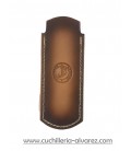 Funda de piel FJC4D MARRON5 artesana JOSE CARBALLIDO doble