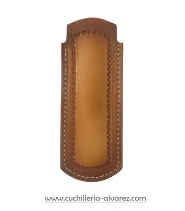 Funda de piel FJC4D MARRON7 artesana JOSE CARBALLIDO doble