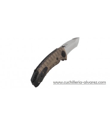 Navaja SOG KIKU ASISTIDO - SATINADO, S35VN - MICARTA NATURAL SGKIKUAS