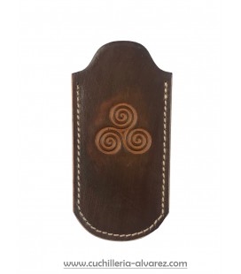 Funda marinera de piel FJCMAR3 artesana JOSE CARBALLIDO doble