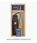 Opinel Nº 8 Olivo + funda de cuero 001004