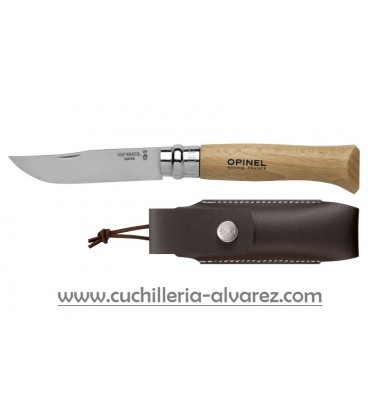 Opinel Nº 8 + funda de cuero 001089