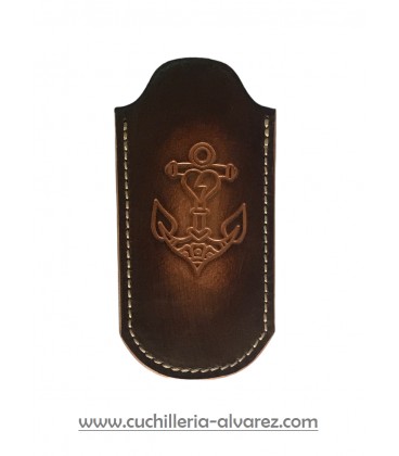 Funda marinera de piel FJCMAR1 artesana JOSE CARBALLIDO doble