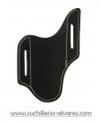 Funda cinturon de piel FJCCIN negra artesana JOSE CARBALLIDO