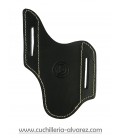 Funda cinturon de piel FJCCIN negra artesana JOSE CARBALLIDO