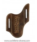 Funda cinturon de piel FJCCINMD1 marron artesana JOSE CARBALLIDO