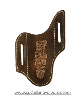 Funda cinturon de piel FJCCINMD2 marron artesana JOSE CARBALLIDO