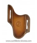 Funda cinturon de piel FJCCIN11 marron artesana JOSE CARBALLIDO