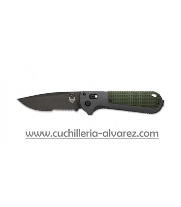 Benchmade REDOUBT SERRATED Grivory gris/verde 430SBK