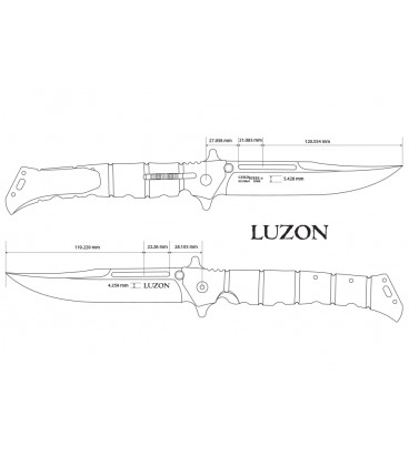 Navaja COLD STEEL LARGE LUZON Desert Tan CS20NQXDTST