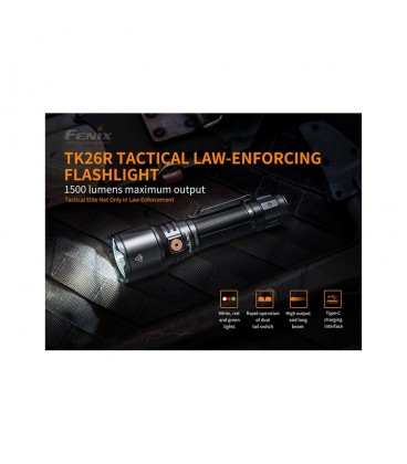 Linterna Fenix TK26R 1500 Lumens, Luz blanca, roja y verde
