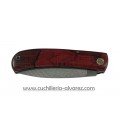 Navaja j&V CAMPERA VG10 madera estabilizada roja